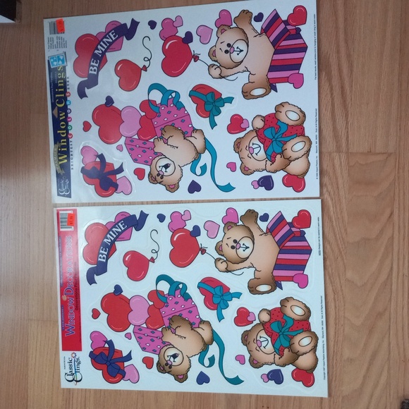 Classic clings Valentine's Day window decorations vintage - Picture 3 of 6